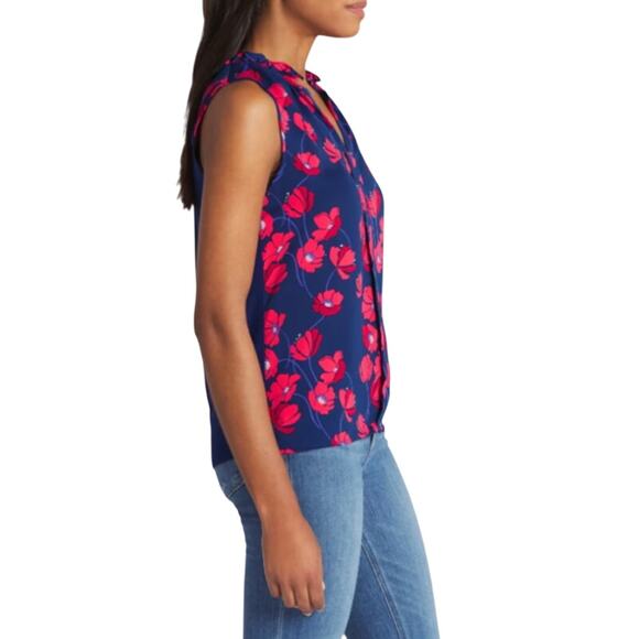 41Hawthorn (XSP) Orlee Mixed Material Sleeveless Top - Stitch Fix Floral Blouse - Picture 5 of 15